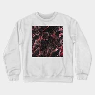 Dark marble with red Crewneck Sweatshirt